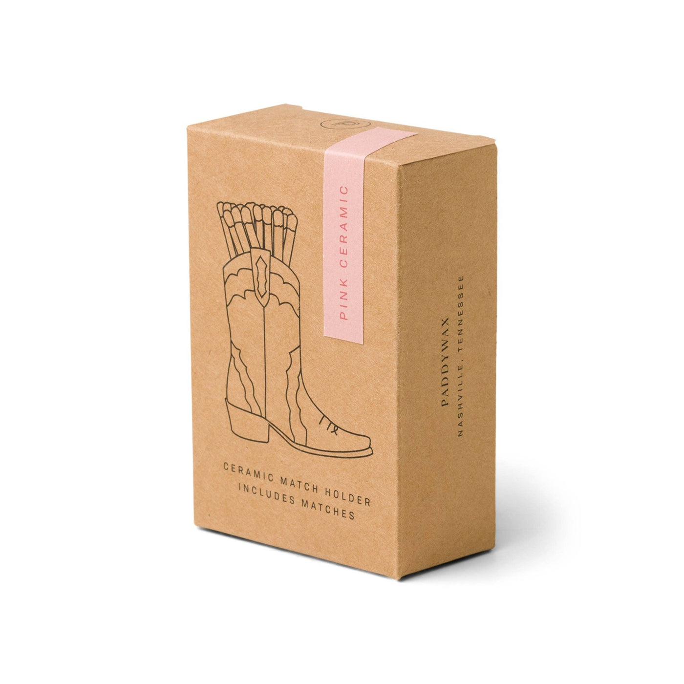 Paddywax Cowboy Boot Match Holder (25 Pcs) - Pink