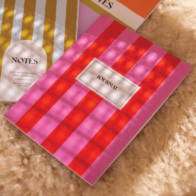 Lined Notebook Hot Pink Stripes