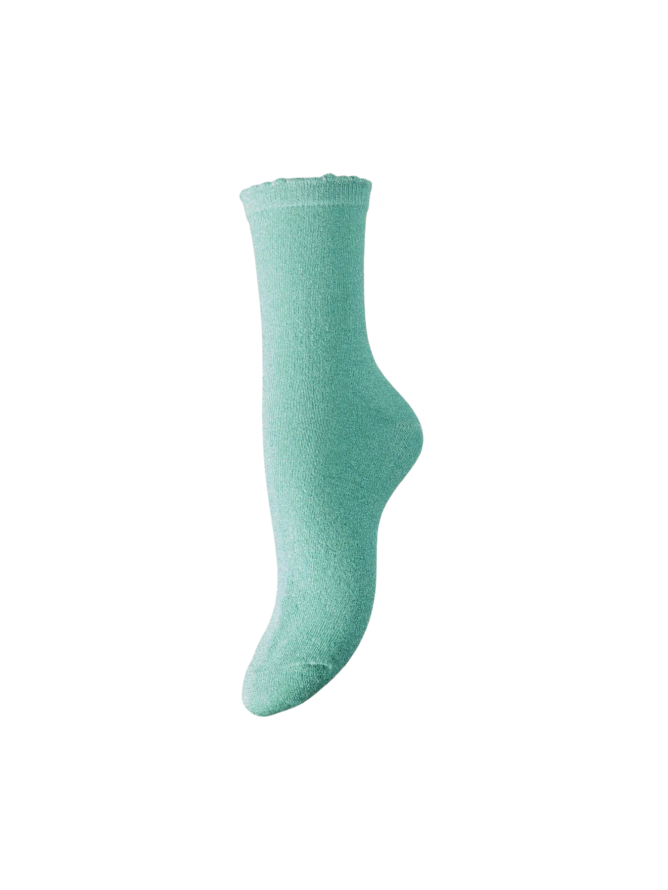 PcSebby Glitter Socks Solid Winter Green
