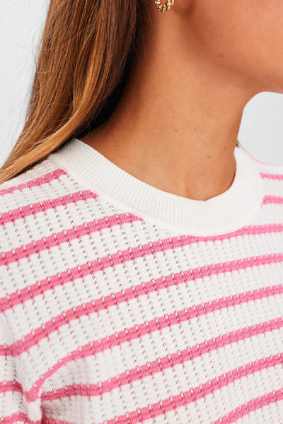 NuNicole Knit Pink Stripes