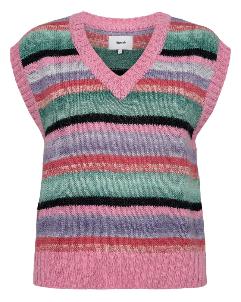 NuElin Knit Vest Pink Cosmos