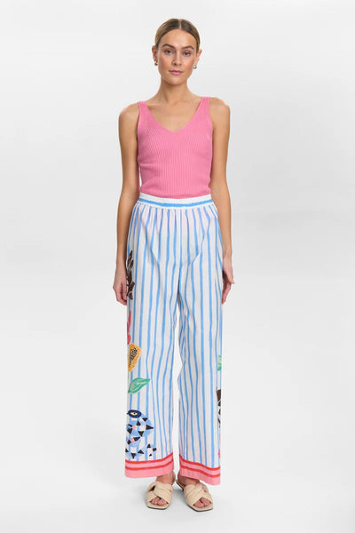 NuWendie Trousers White/Multi Print