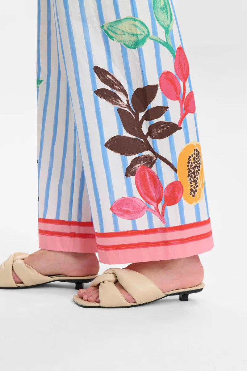 NuWendie Trousers White/Multi Print