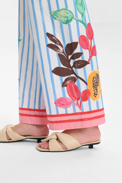NuWendie Trousers White/Multi Print