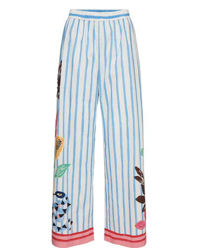 NuWendie Trousers White/Multi Print