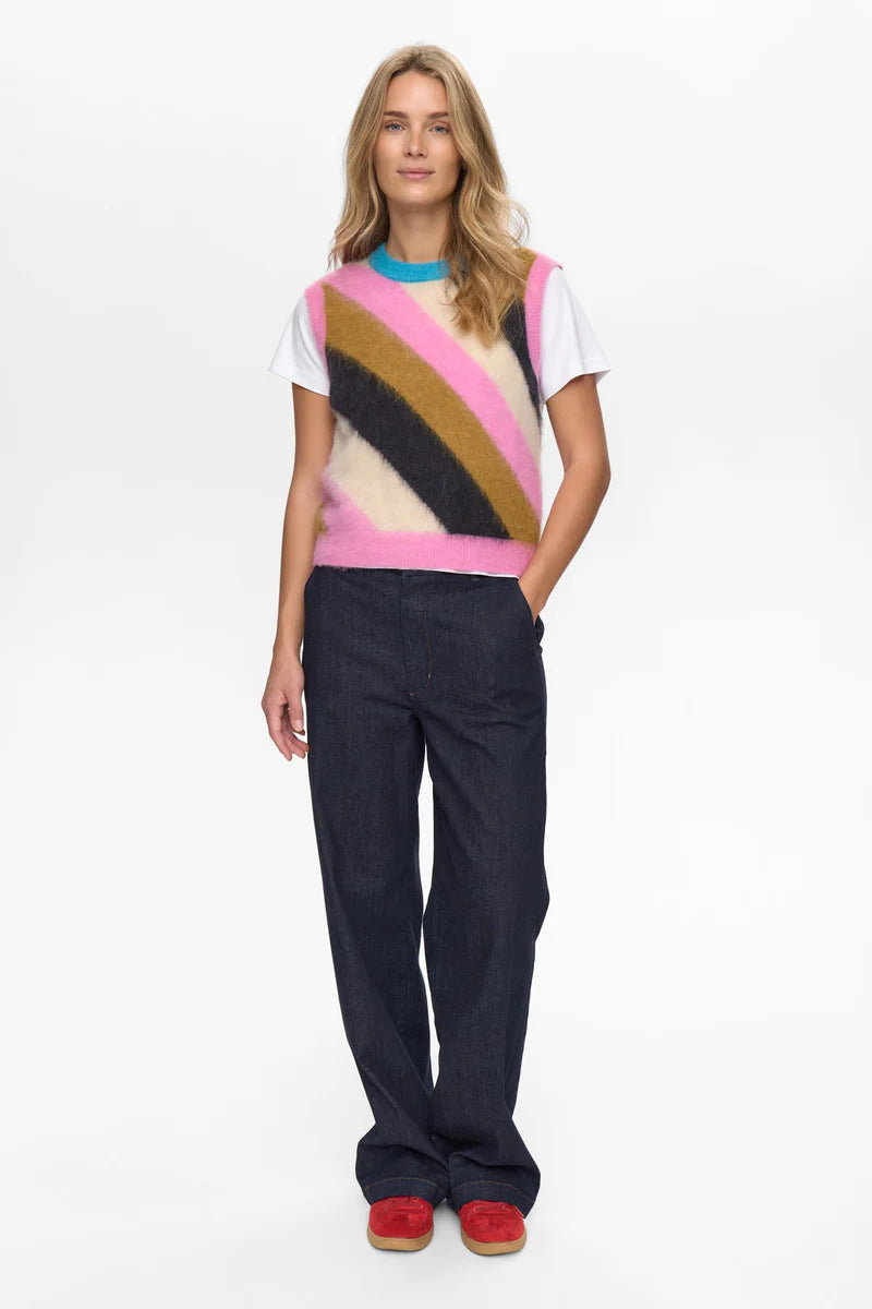 NuSuri Knit Vest Multi Stripes