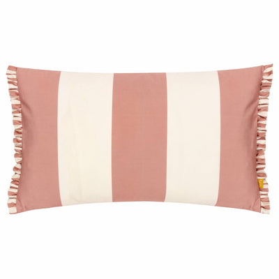 Araya Striped Velvet Cushion Pink: Pink 30 x 50cm