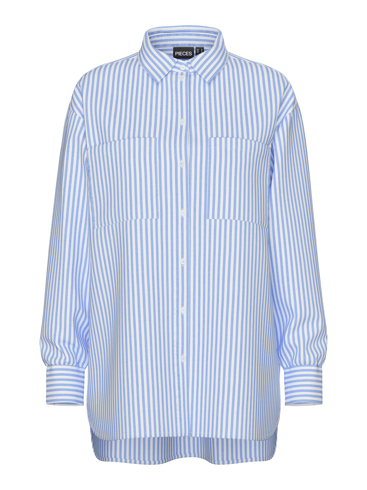 PcMelia Loose Shirt Blue Bold Stripes