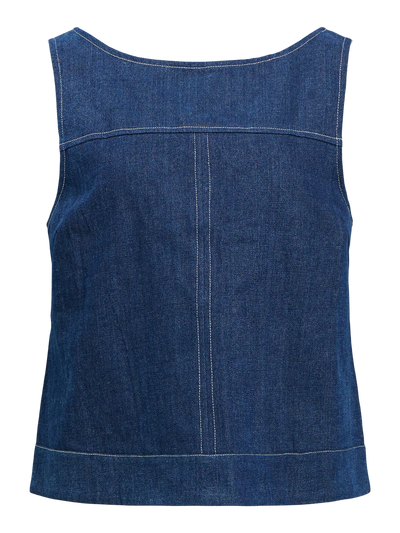 ObjReese Denim Top Medium Blue