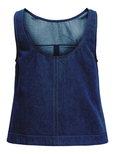 ObjReese Denim Top Medium Blue