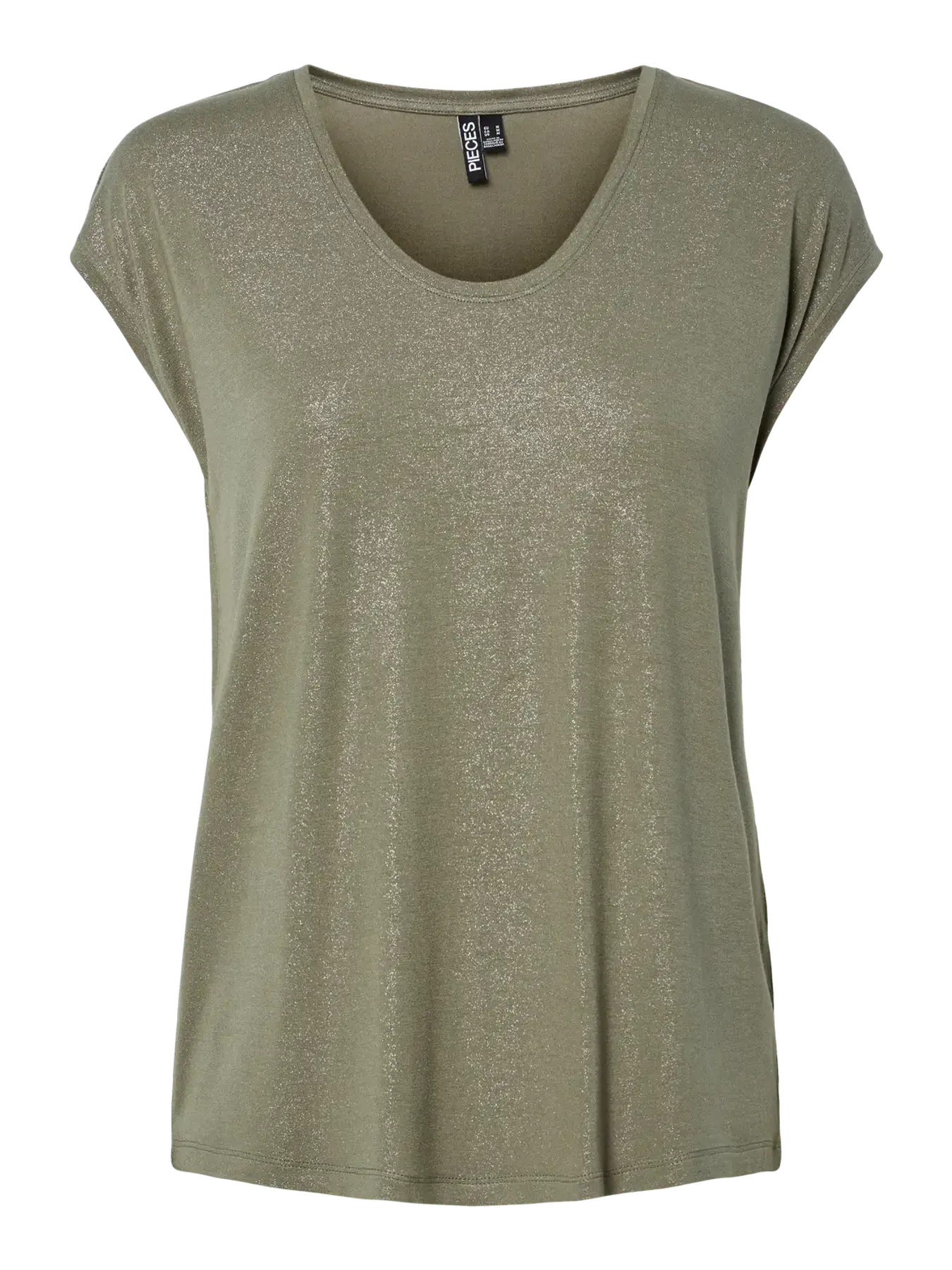 PcAlice Glitter Tee Deep Lichen