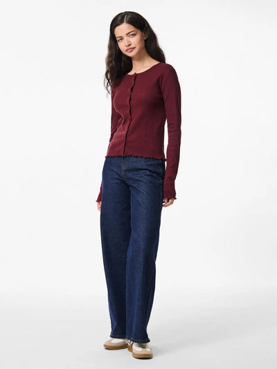 PcMarie LS Poin Cardigan Tawny Port