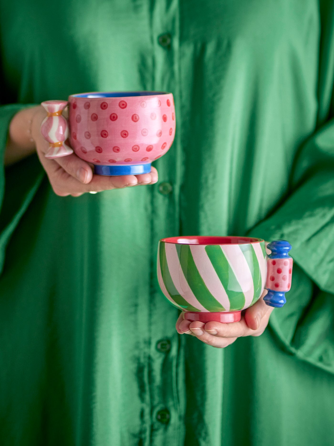 Caramella Cup Green Stripe