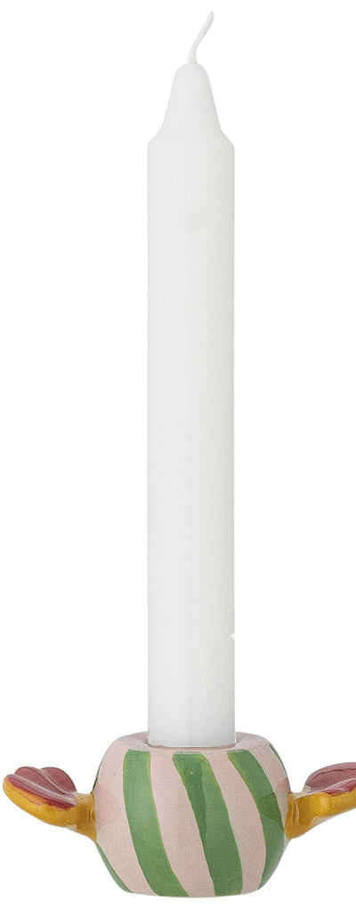 Caramella Candle Holder Green Stripes