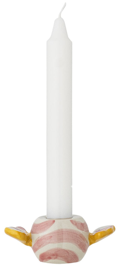 Caramella Candle Holder Pink Stripes