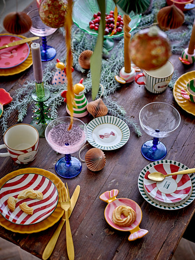 Caramella Candle Holder Pink Stripes