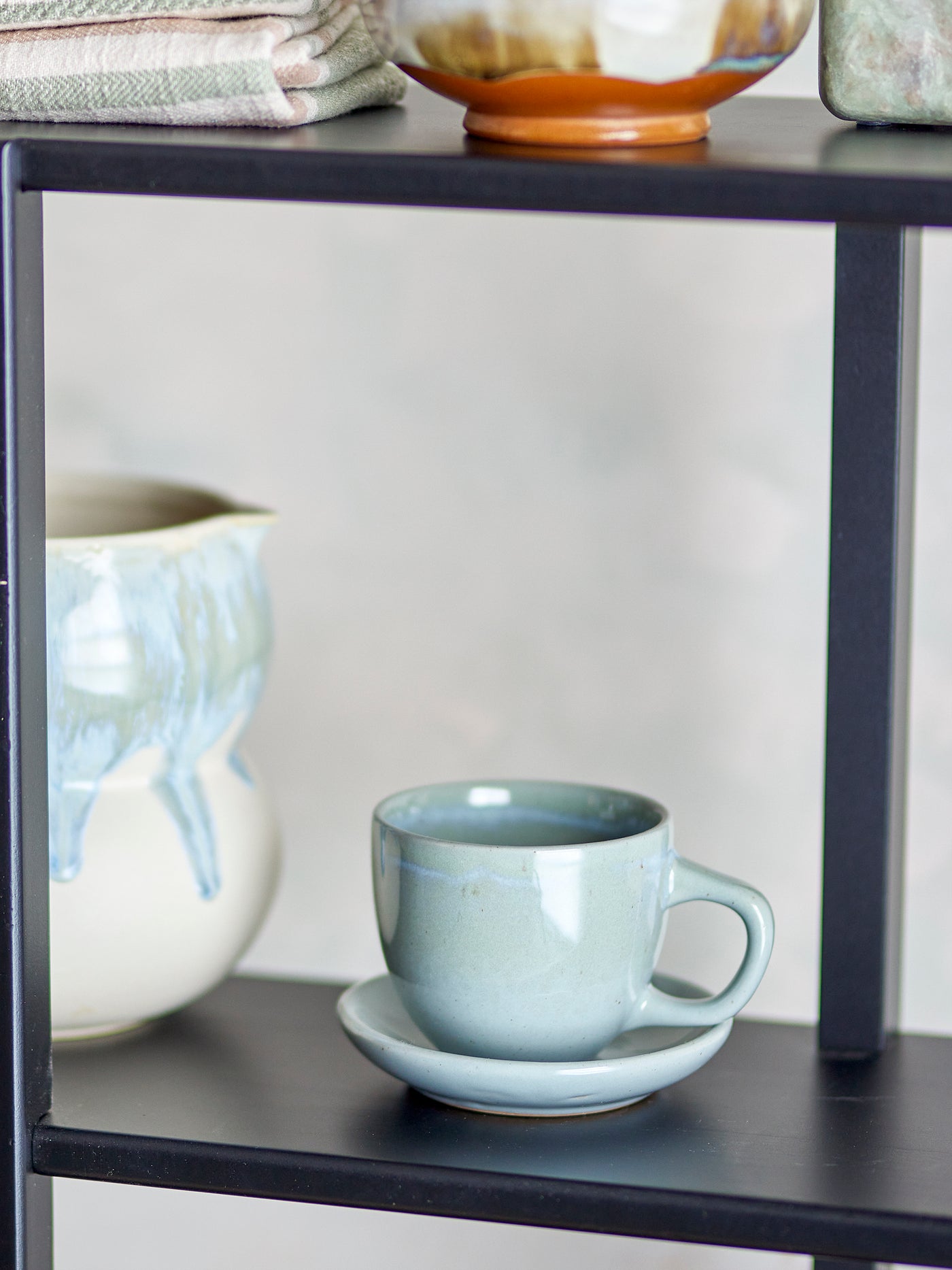 Brenta Mug with Saucer Blue