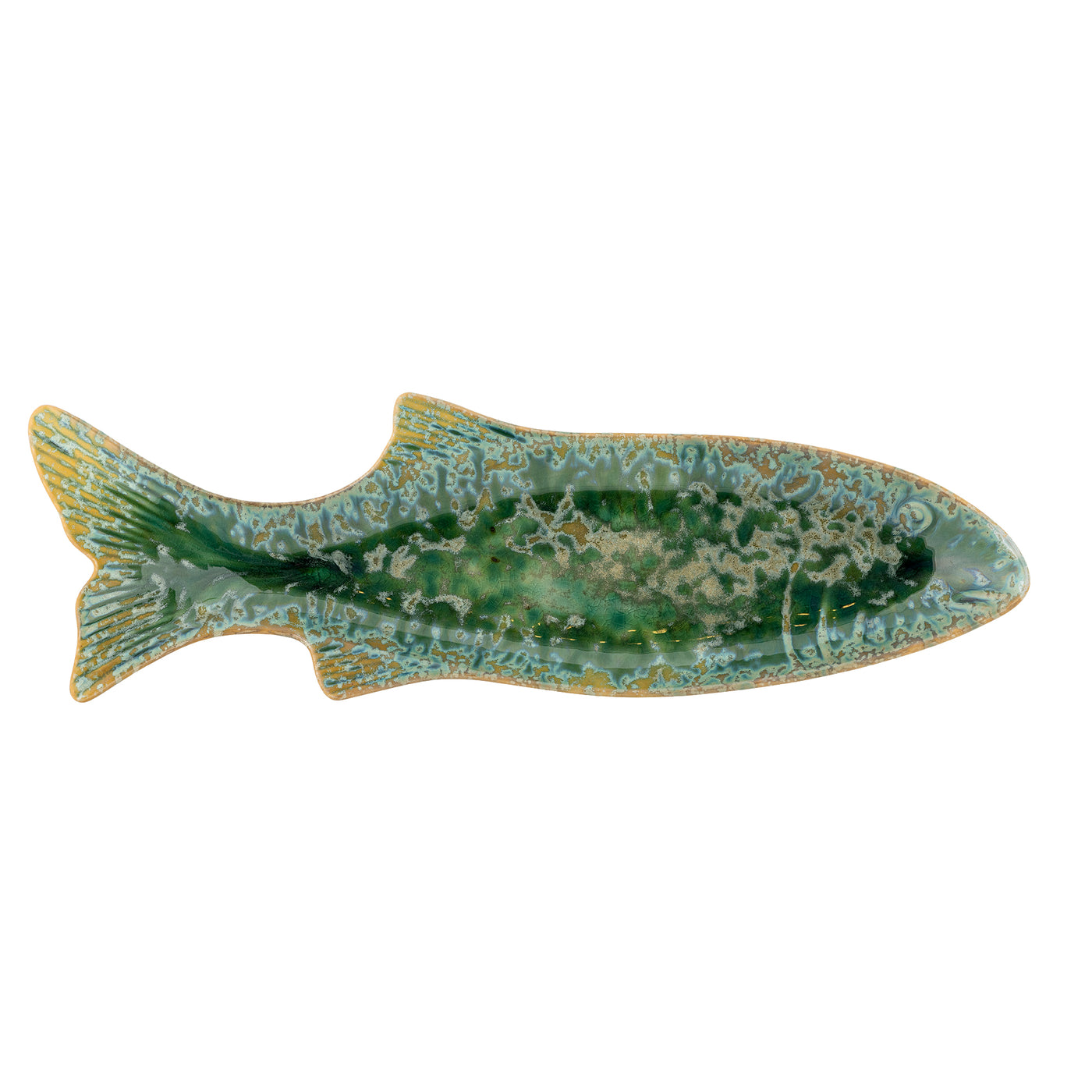 Hadden Serving Plate Green Fish