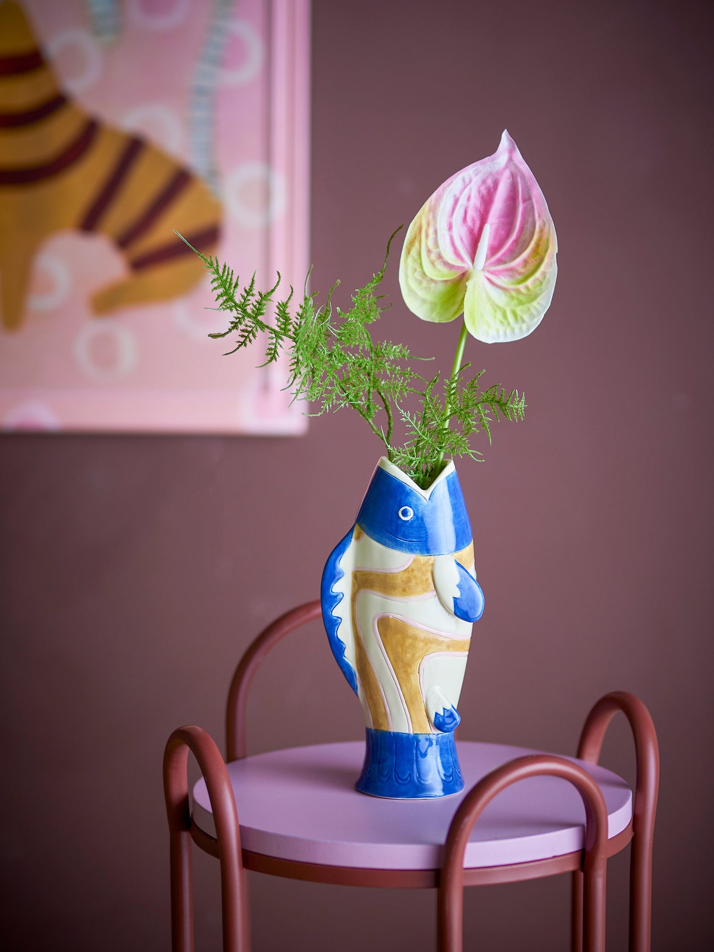 Irving Vase Blue Fish