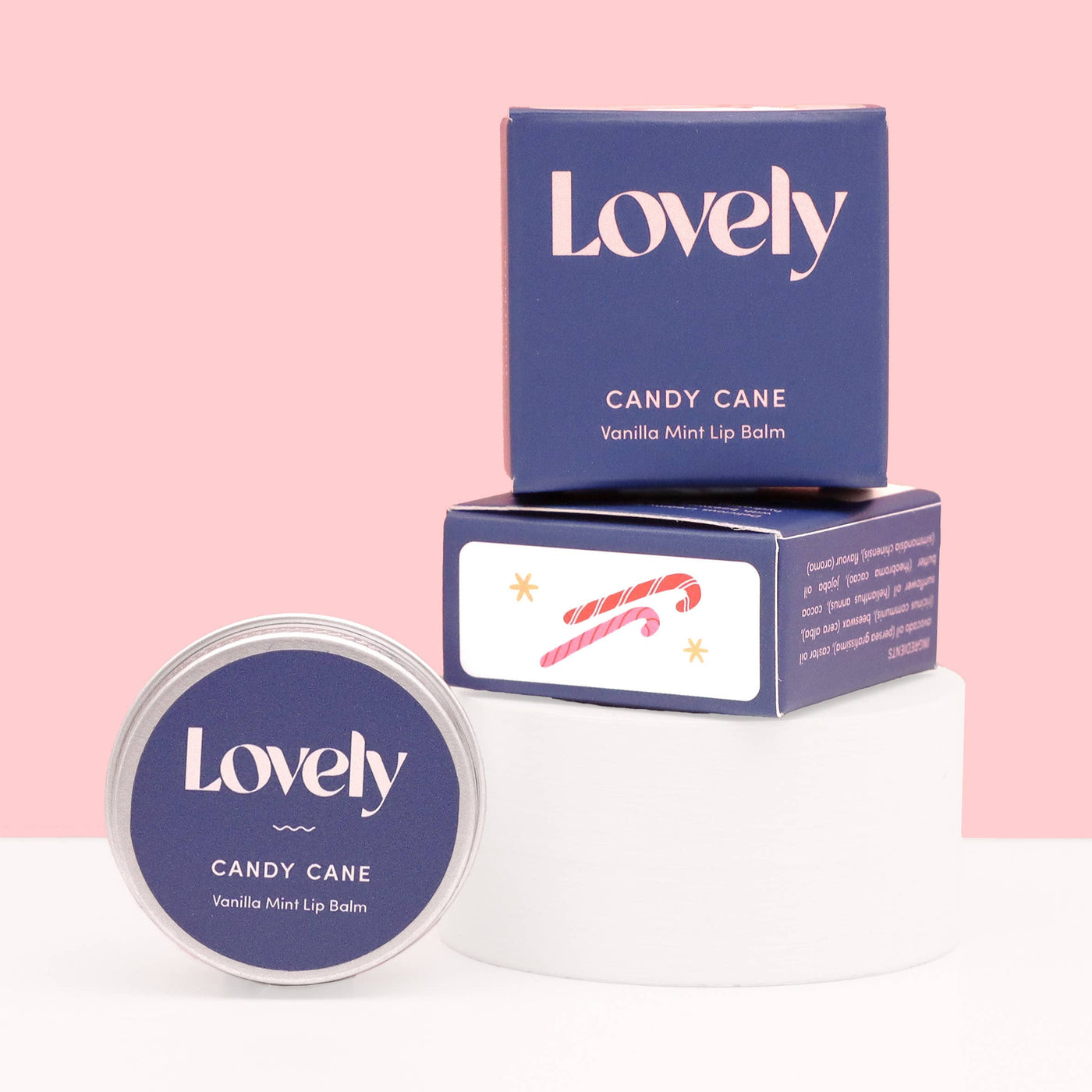 Lip Balm - Candy Cane - Peppermint Vanilla (Seasonal)
