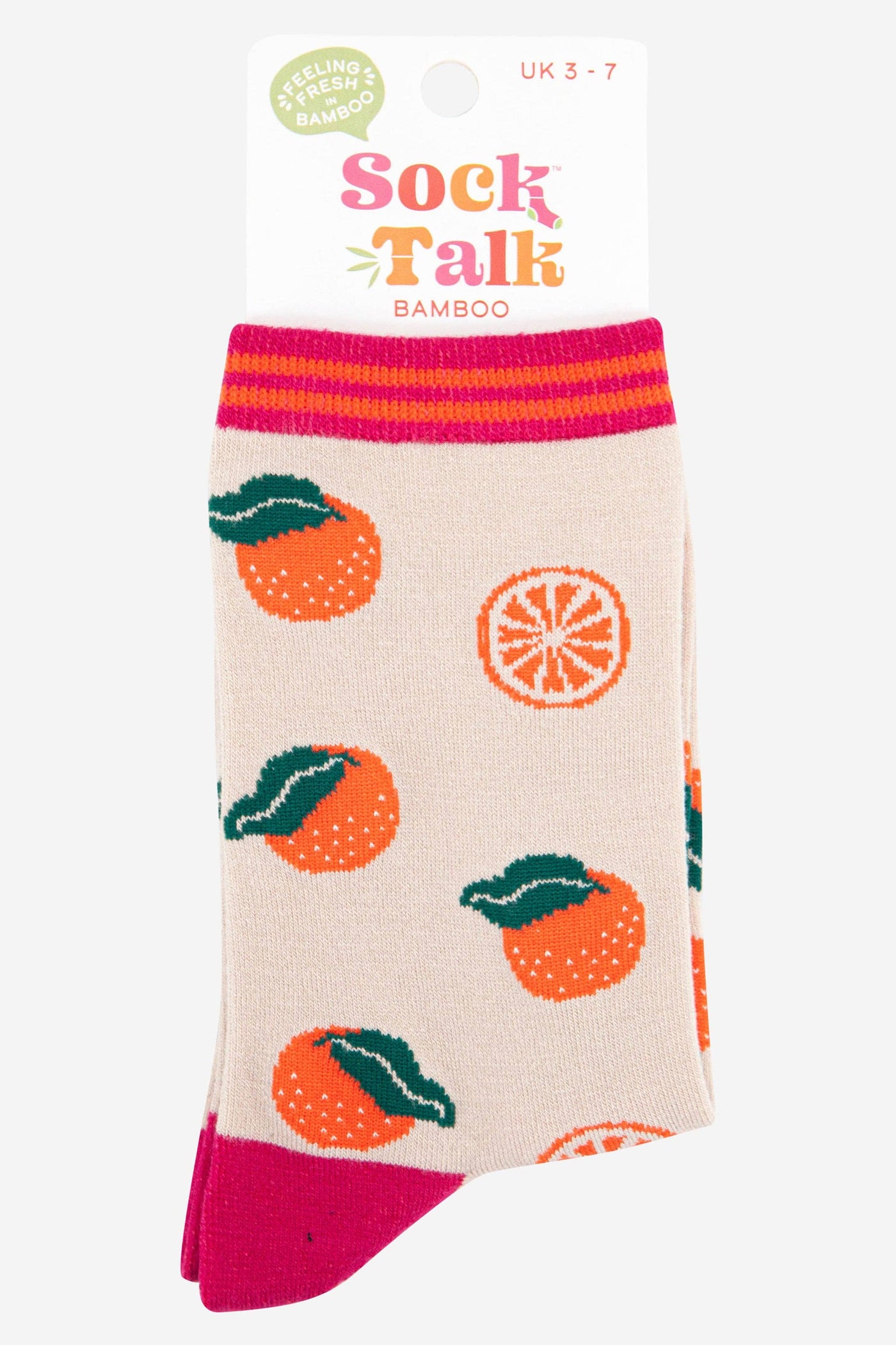 Women's Orange Fruit Bamboo Socks