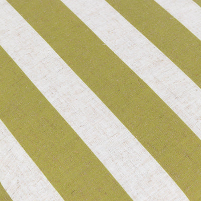 Linen Stripe Printed Ruffle Cushion Linen/Olive: Linen/Olive / Cover Only / 50 x 50cm