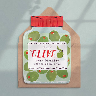 Olives Birthday Card | Olive Jar Birthday Card