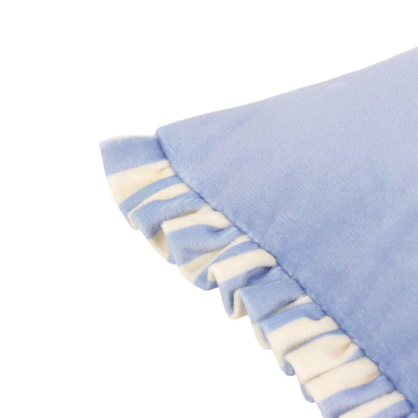 Araya Striped Velvet Cushion Blue: Blue 30 x 50cm