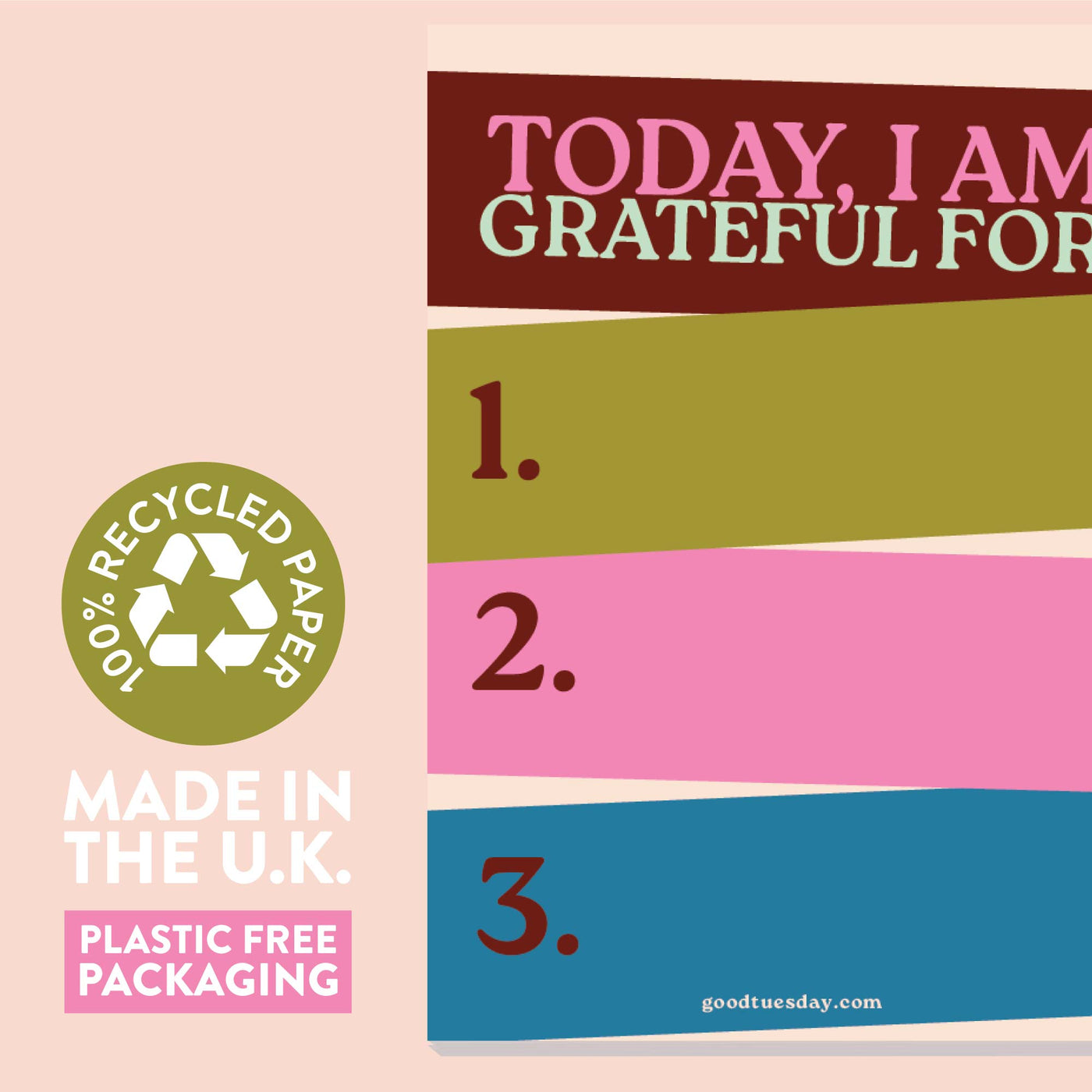 Daily Gratitude Pad | Work Hard, Play Nice | A6