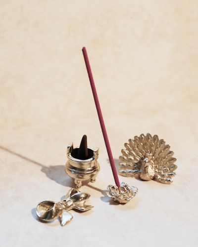 Brass Peacock Incense Stick Holder Burner