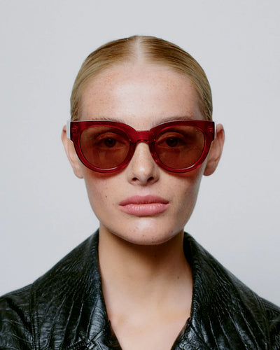 Lilly Red Transparent Sunglasses