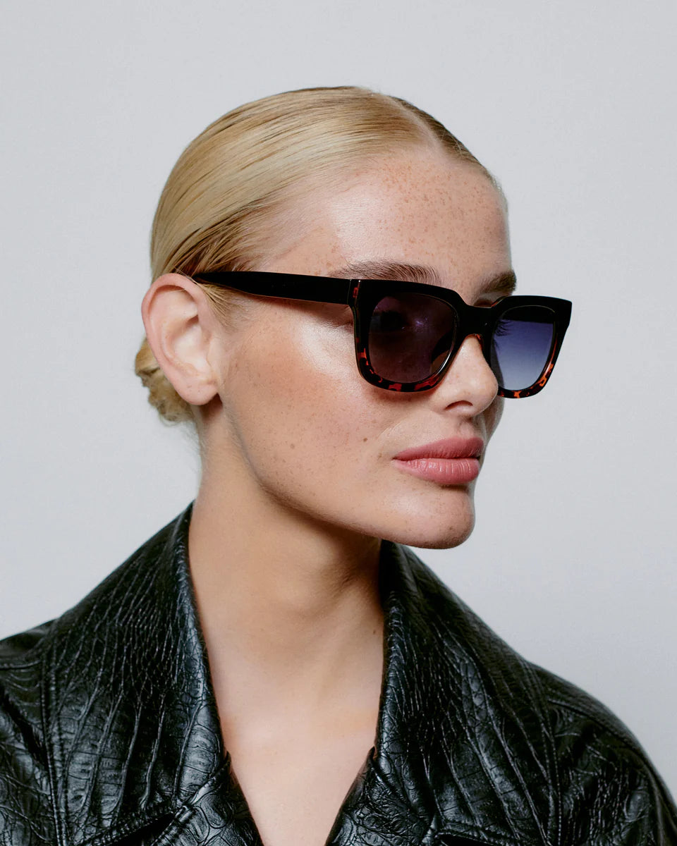 Nancy Black Demi Tortoise Sunglasses