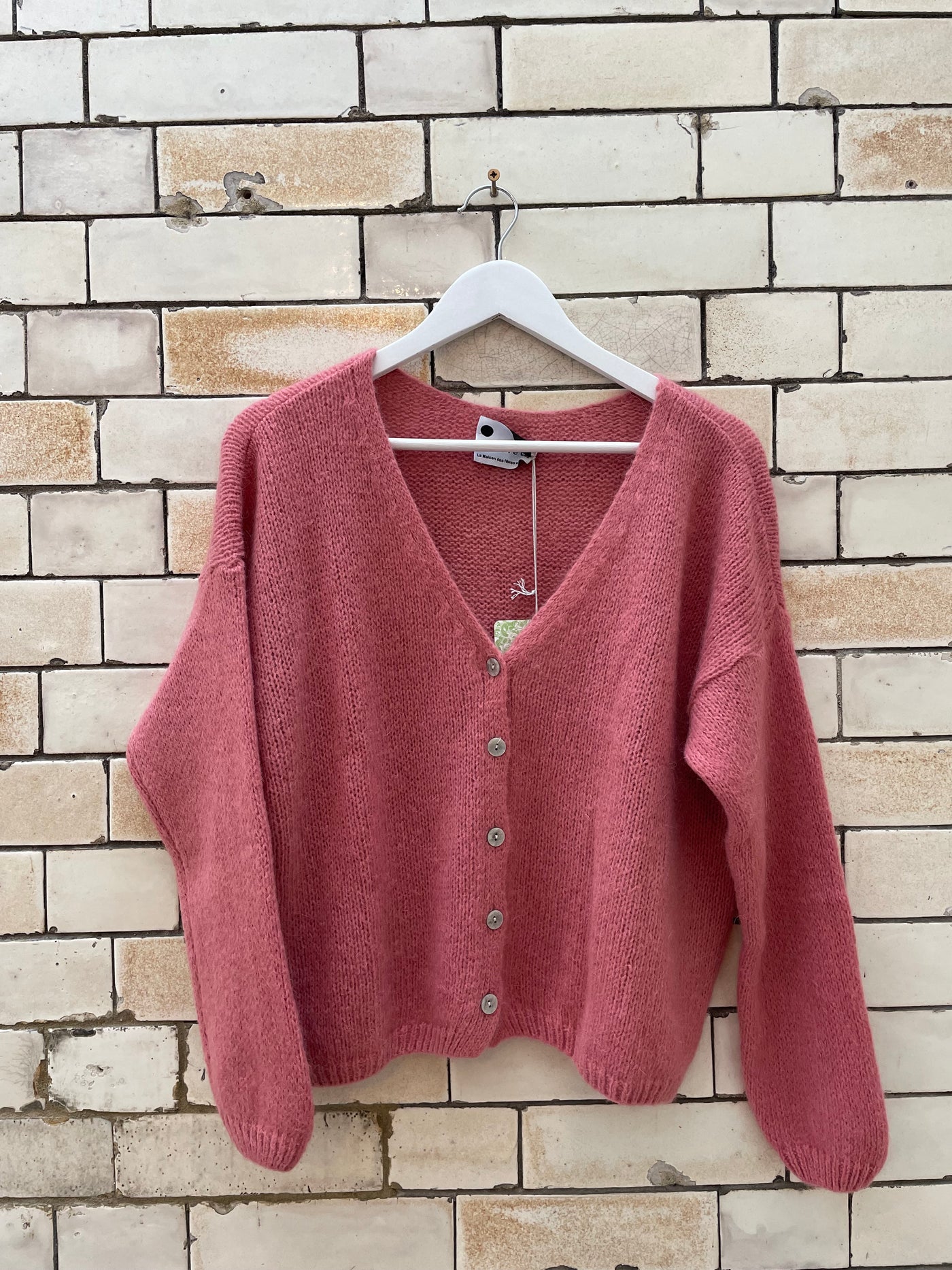 Mohair Cardigan - dusty pink