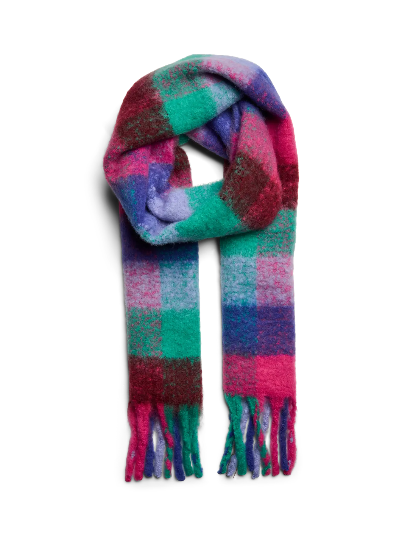 PcJanilla Long Scarf Bluing Check