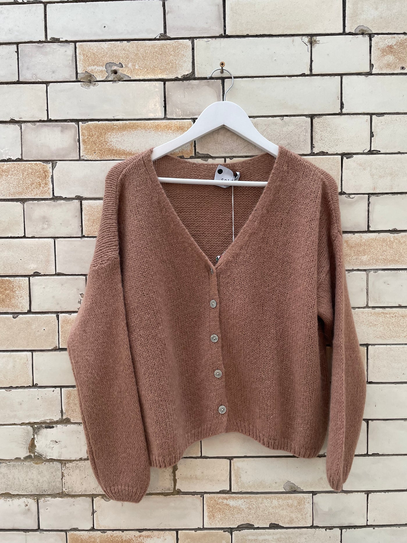 Mohair Cardigan - Brown Coffee