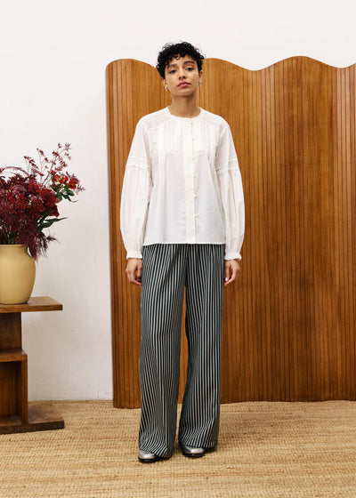 Aster Trousers Green Stripes