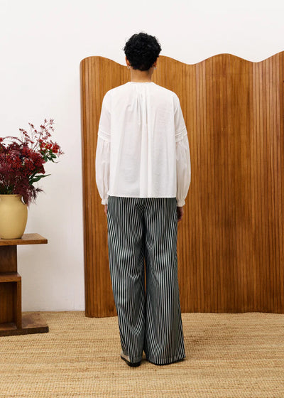 Aster Trousers Green Stripes