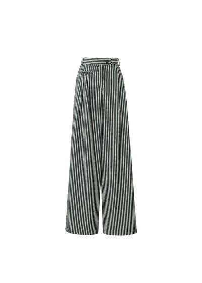 Aster Trousers Green Stripes