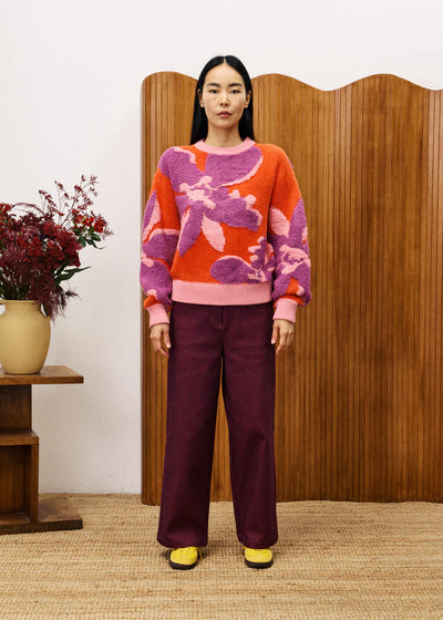 Ayme Knit Orange/Purple