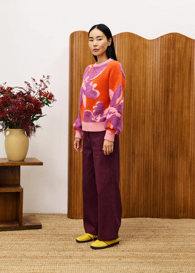 Ayme Knit Orange/Purple