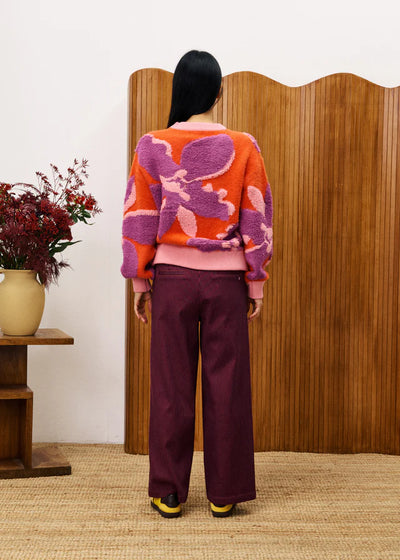 Ayme Knit Orange/Purple