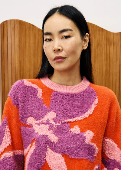 Ayme Knit Orange/Purple