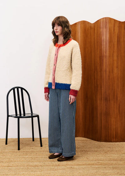 Cyclamen Cardigan Creme/Orange