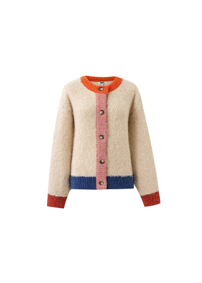 Cyclamen Cardigan Creme/Orange
