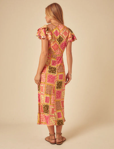 Layla Patchwork Midi Dress