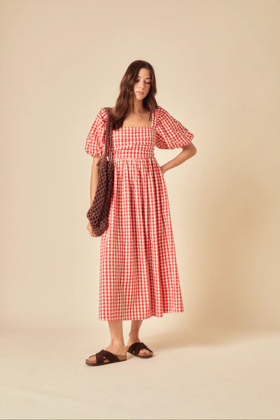 Nova Midi Dress Red