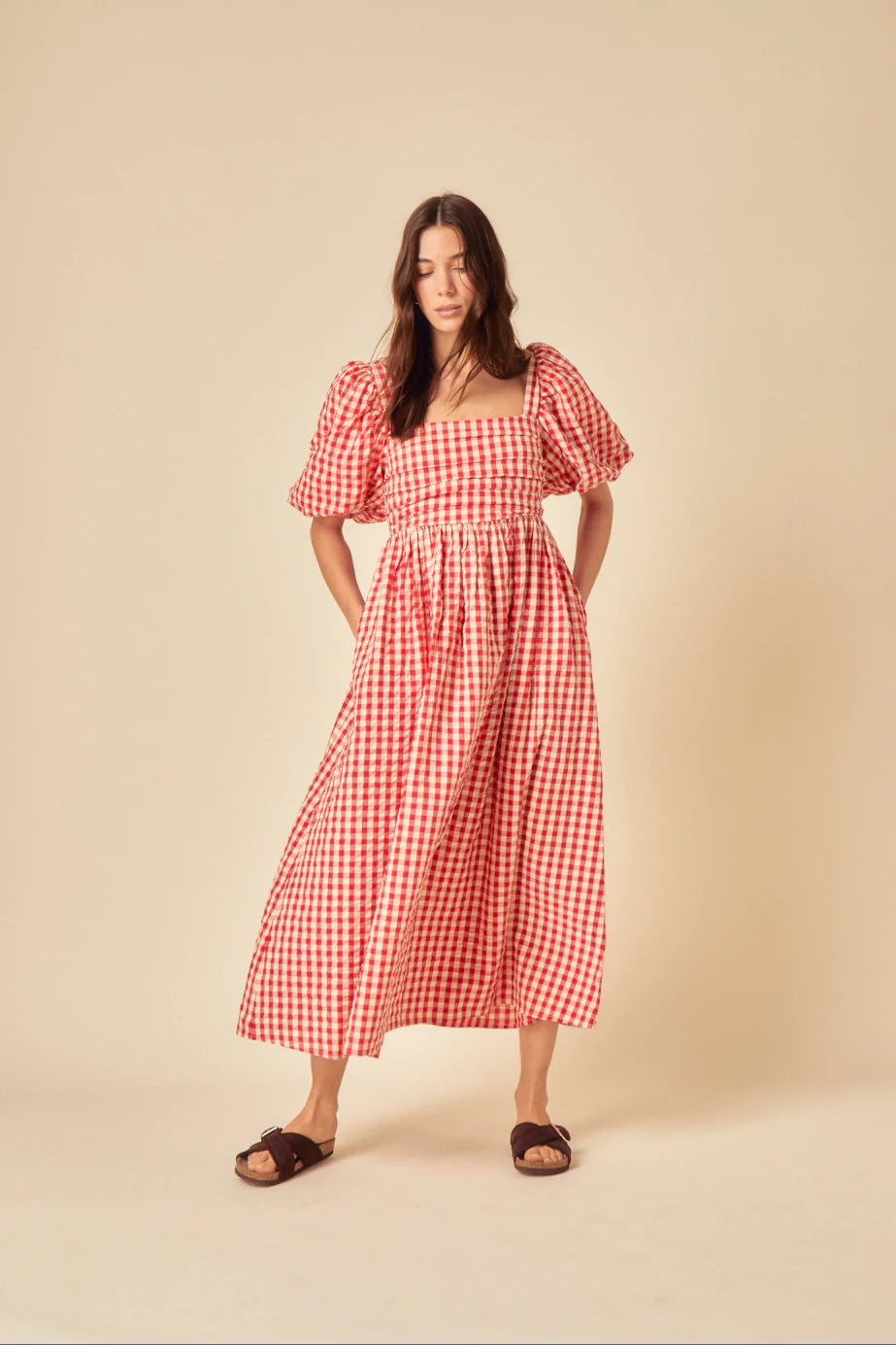 Nova Midi Dress Red