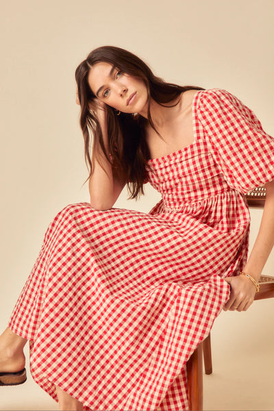 Nova Midi Dress Red
