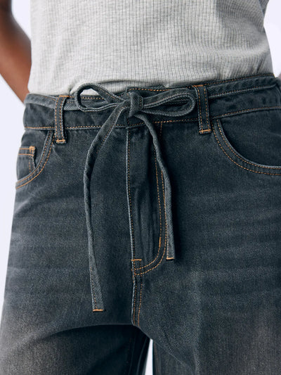 ObjRosie Wide Jeans Medium Grey