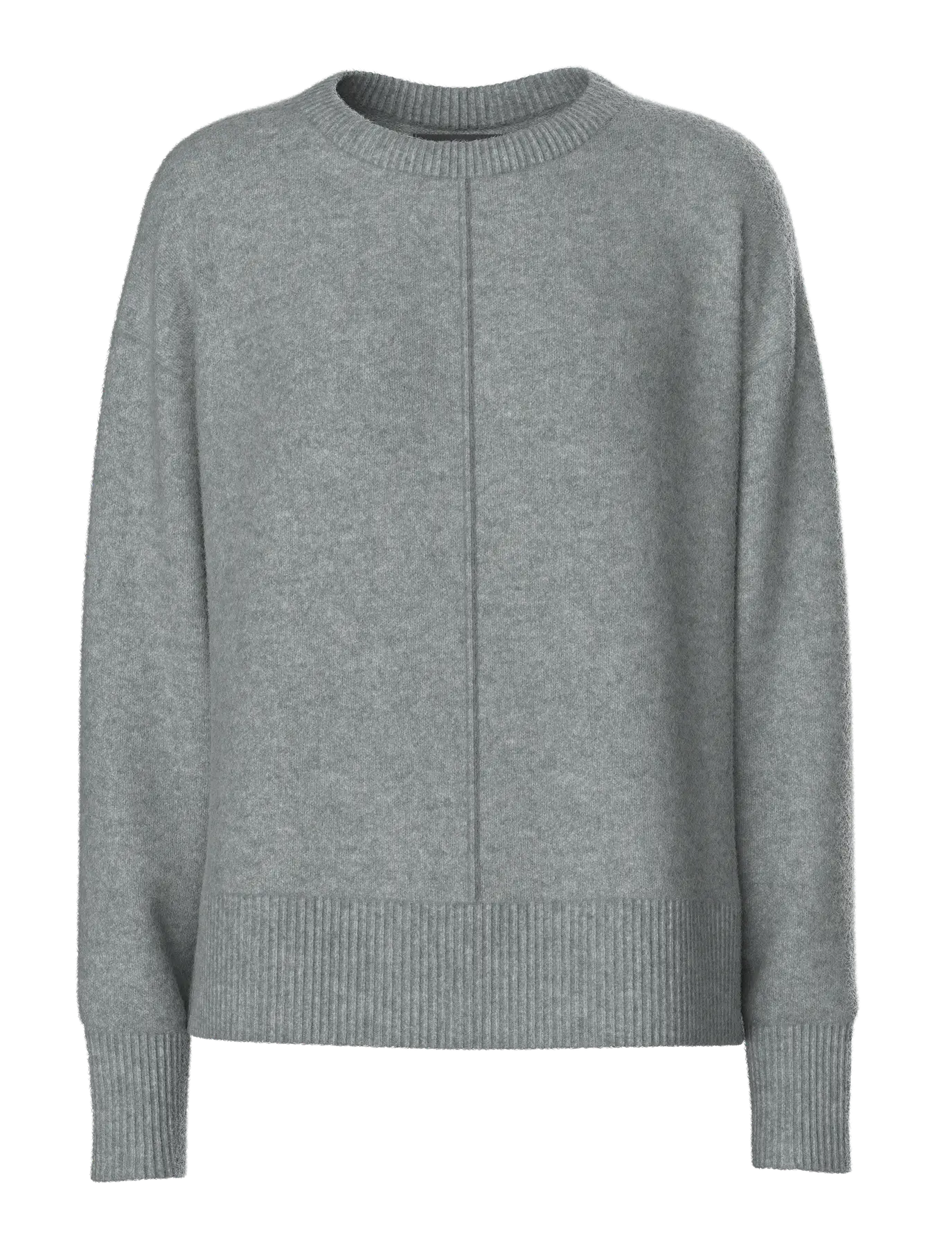 PcMalou O-Neck Knit Medium Grey